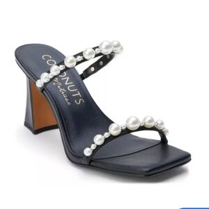 Coconuts by Matisse Black Heels with Pearl Accents